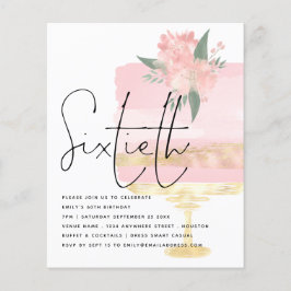 Convite para o 60º Festa de Bolo de Aniversário Do