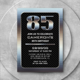 Convite para o 85.o aniversário de homens