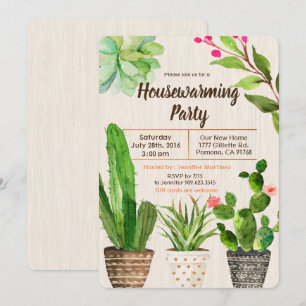 Convite Para O Abastecimento Doméstico De Cactus