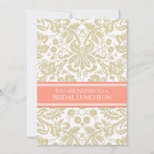 Convite para o almoço de noiva do Bridal Damask d