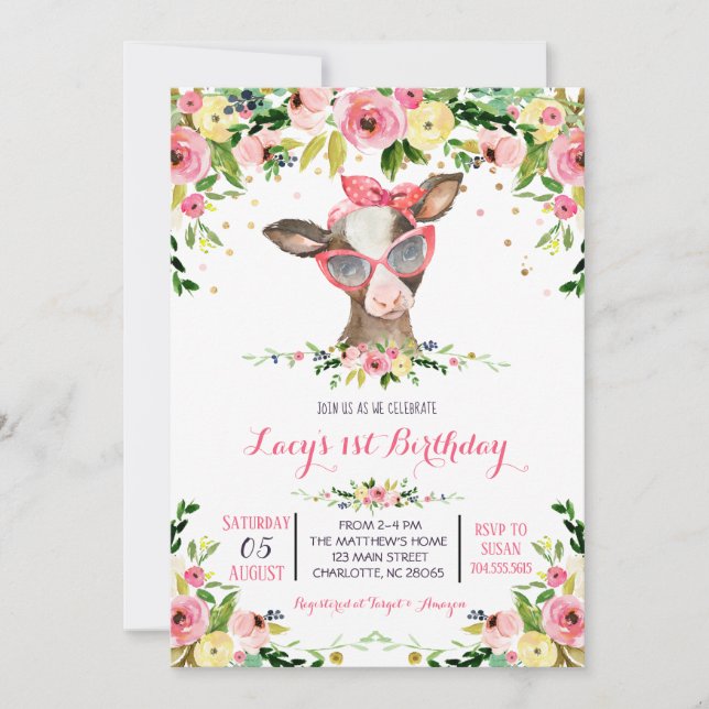 convite para o aniversário da fazenda (Frente)