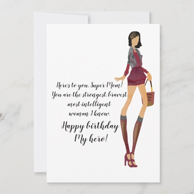 Convite Para o aniversário da mãe (Frente)