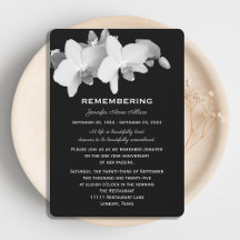 Convite para o aniversário da morte das orquídeas