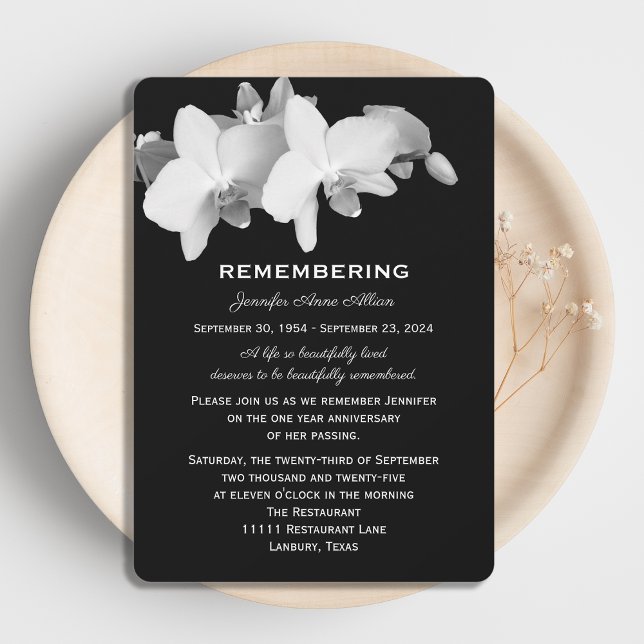 Convite para o aniversário da morte das orquídeas (Criador carregado)