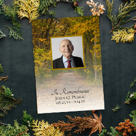 Convite para o aniversário da morte do outono