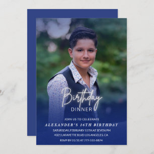 Convite para o aniversário de 16 anos Janto de ani
