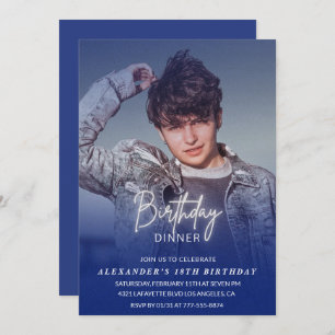 Convite para o aniversário de 18 anos Janto de ani