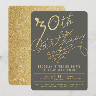 Convite para o aniversário de 30 anos do Glitter G