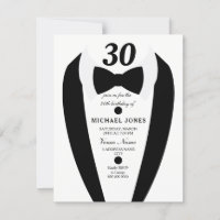 Convite para o aniversário de 30 anos do Tuxedo Me