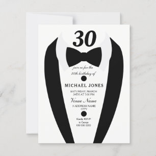 Convite para o aniversário de 30 anos do Tuxedo Me