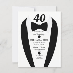 Convite para o aniversário de 40 anos do Tuxedo Me