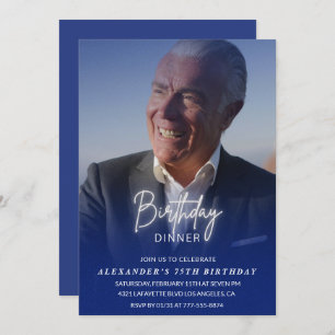 Convite para o aniversário de 75 anos Janto de ani