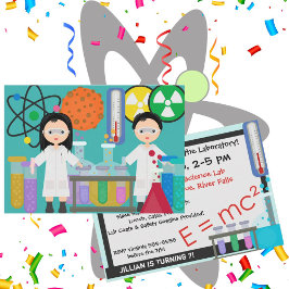 Convite para o Aniversário de Cientistas Loucos