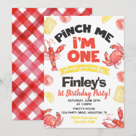 Convite para o Aniversário de Lagostas | PRIMEIRO 