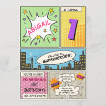 convite para o aniversário de um super herói