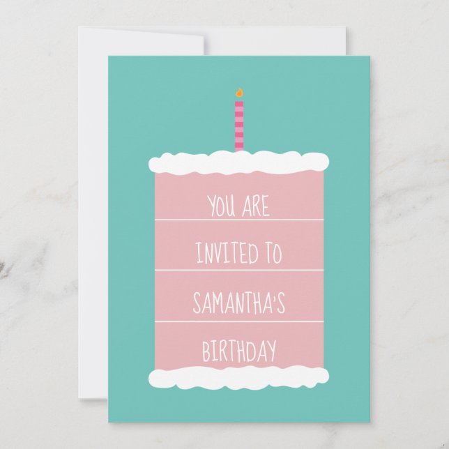 Convite para o aniversário do Big Cake (Frente)