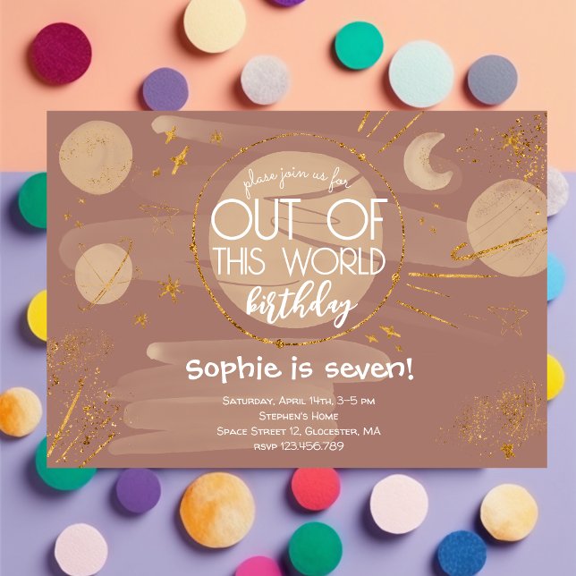 Convite para o aniversário do espaço fora deste mu (Criador carregado)