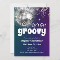Convite para o aniversário do Groovy Disco Dance P