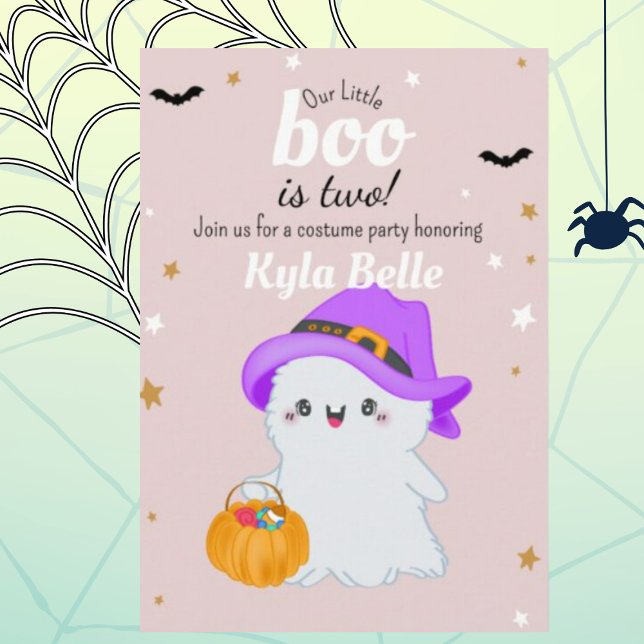 Convite para o aniversário do pequeno Boo Hallowee (Criador carregado)