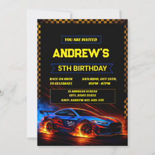 Convite para o aniversário do Personal Boys Raceca