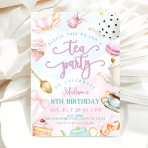 Convite para o aniversário do Tea Party, Convite p