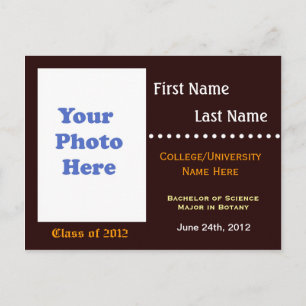 Convite para o anúncio da graduação universitária