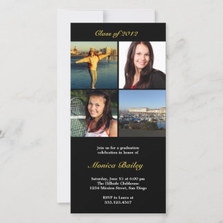 Convite para o anúncio de graduação de bloco de im
