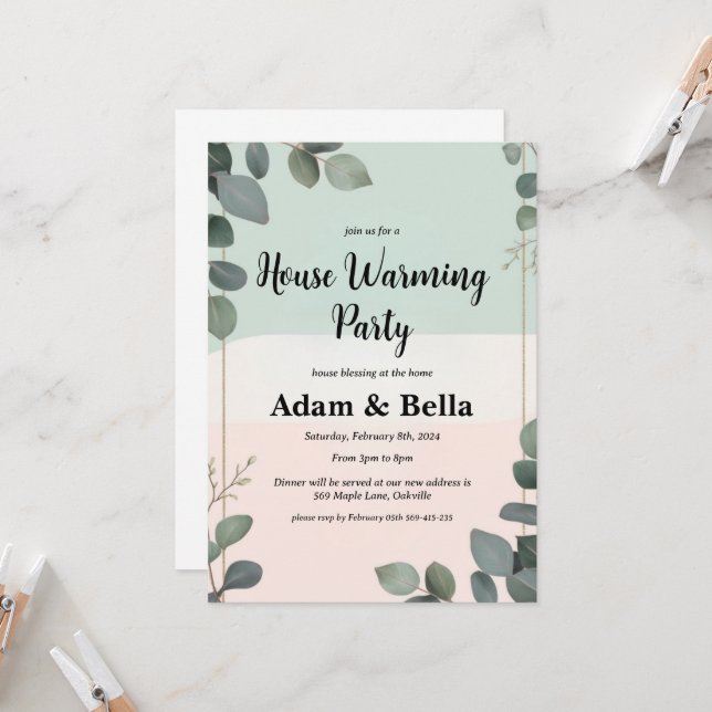 convite para o aquecimento doméstico cristão (Frente/Verso In Situ)