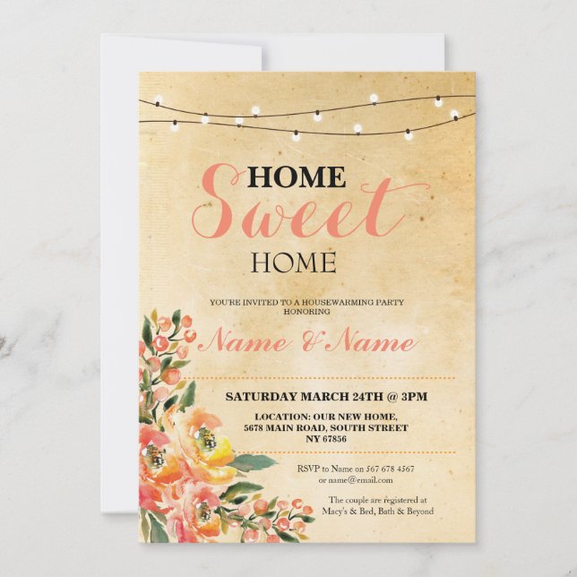 Convite para o aquecimento doméstico doméstico em  (Frente)