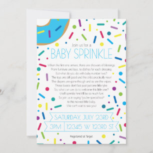 Convite para o Baby Boy Sprinkle