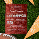 Convite para o Bar de prata de futebol Mitzvah<br><div class="desc">Estes convites casuais de chic são perfeitos para qualquer celebração de Bar desportivo Mitzvah. Cada linha de texto é perfeitamente personalizável para dizer exatamente o que você quer! Encontre produtos coordenadores na Coleção de Celebrações Mitzvah do Bar.</div>