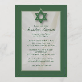 Convite para o Bar Elegante Mitzvah em Verde