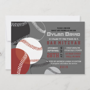 Convite para o Bar LEGAL BASEBALL Mitzvah