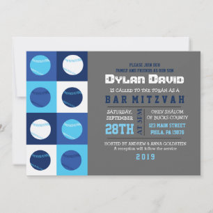 Convite para o Bar LEGAL BASEBALL Mitzvah