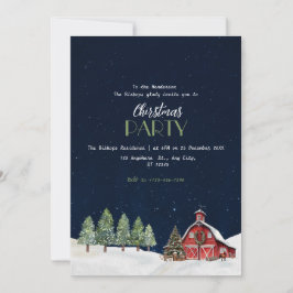 Convite para o Barn de Natal Branco Russo