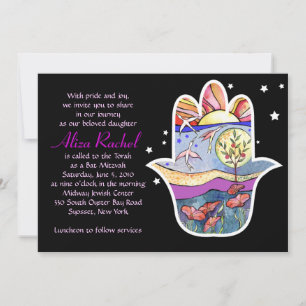 Convite para o Bat Mitzvah da HAMSA BEAUTY