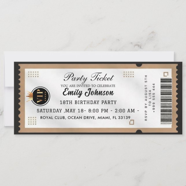 Convite para o Bilhete da Festa Dourada 2026 (Frente)