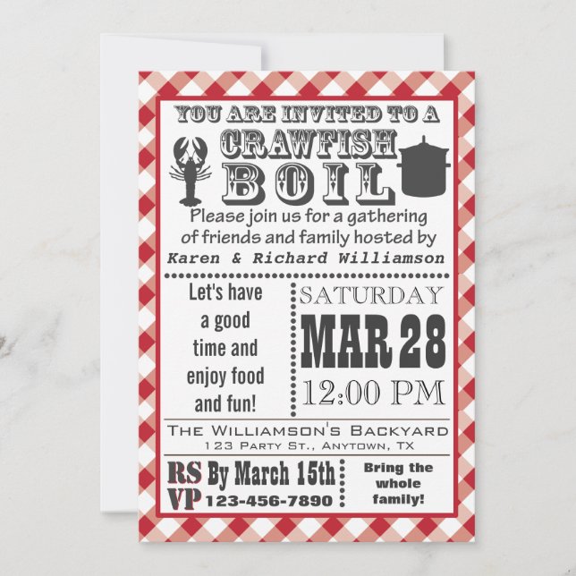 Convite para o Boil de Lagostas (Frente)
