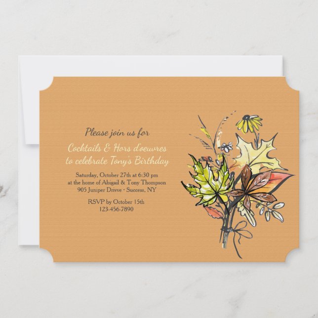 Convite para o Buquê de Outono Dois (Frente)