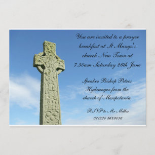 Convite para o café da manhã de oração da igreja