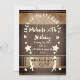 Convite para o cartão de aniversário da silhueta d