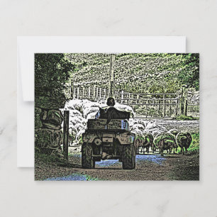 Convite para o cartão de fazenda