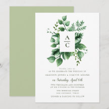Convite para o casamento da folhagem de verão