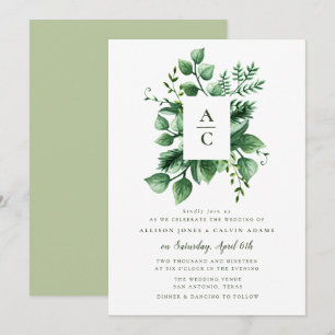 Convite para o casamento da folhagem de verão