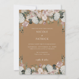 convite para o casamento da terra cotta floral mod