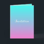 convite para o casamento da turquesa ombre rosa mo<br><div class="desc">turquesa moderna do primavera-ombre e convites de casamento cor-de-rosa,  favores de casamento da fuschia,  favores de casamento turquesa ombre,  favoritos para festas cor-de-rosa.</div>