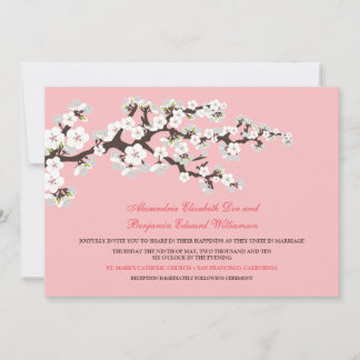 Convite para o casamento de Cherry Blossoms (bebê