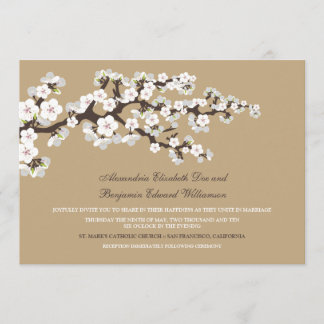 Convite para o casamento de Cherry Blossoms (champ