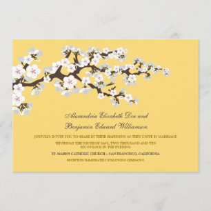 Convite para o casamento de Cherry Blossoms (limã