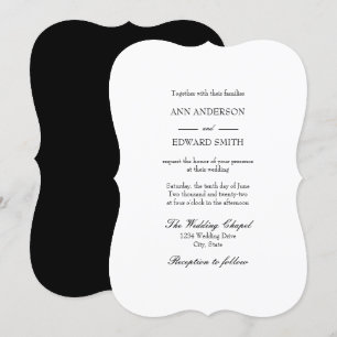 Convite para o casamento de famílias de Black Whi